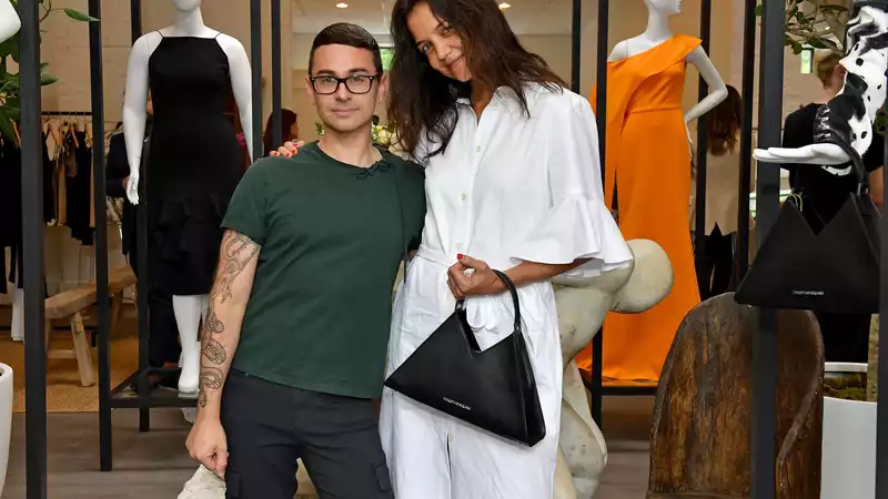 Katie Holmes Shines at Christian Siriano's Store Opening