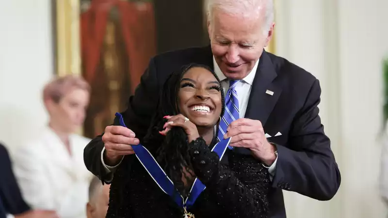 Simone Biles Receives Presidential Medal of Freedom: "I am very honored.