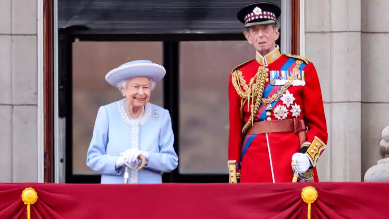 The Queen makes her first appearance in "Trooping the Colour" on the balcony of Buckingham Palace