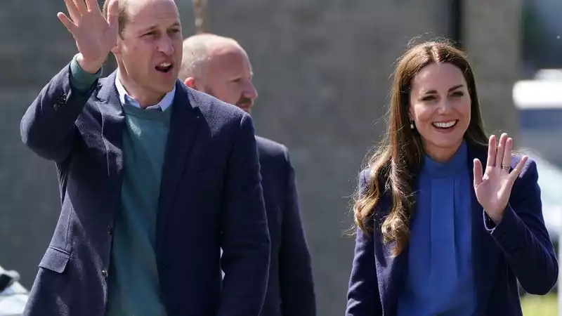 Prince William and Kate Middleton, happy together in Scotland.