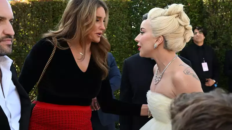 Watch Lady Gaga seemingly ignore Caitlyn Jenner in awkward video