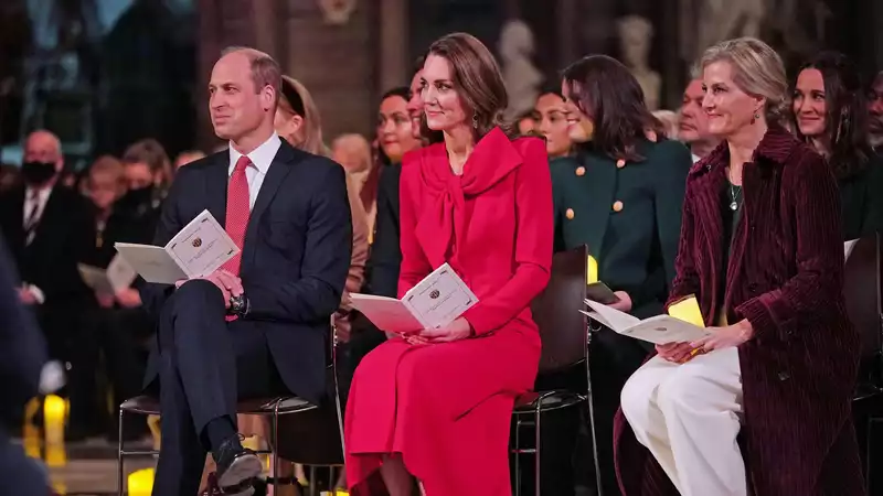 Kate Middleton delivers an inspiring message before the carol service at Westminster Abbey