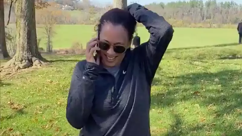 Watch the moment Kamala Harris called Joe Biden with the news of her victory