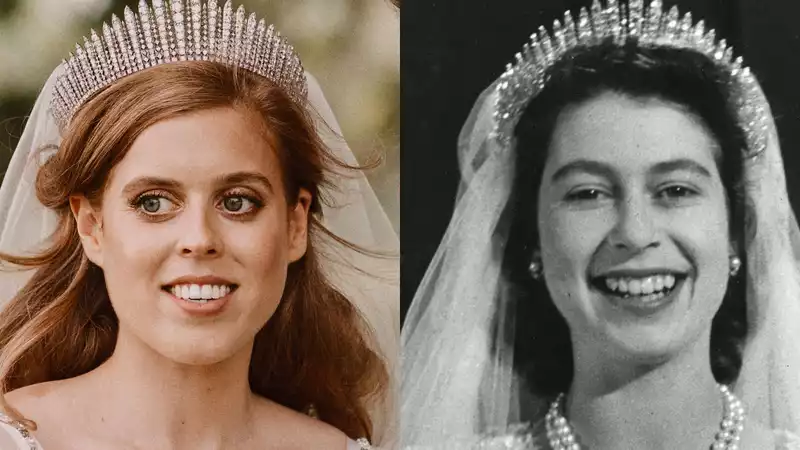 Princess Beatrice attends a top-secret ceremony wearing Queen Elizabeth's wedding tiara.