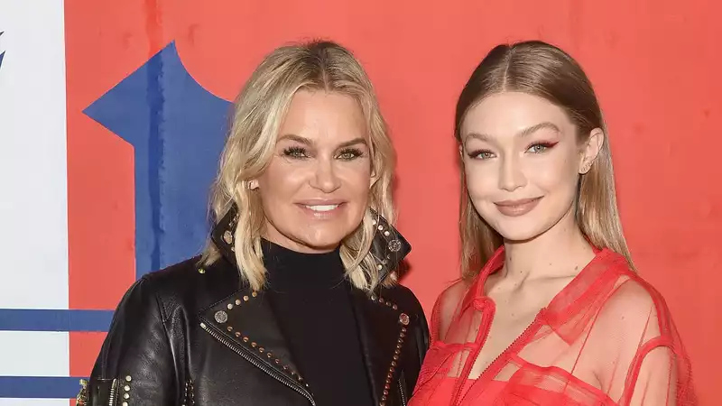 Yolanda Hadid posts photo of pregnant Gigi Hadid planting lavender on her farm.