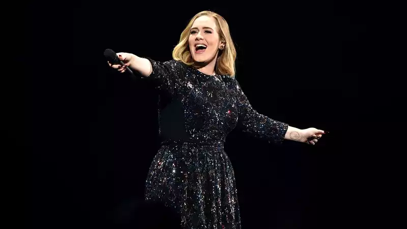 Adele in Little Black Dress for Birthday at Home