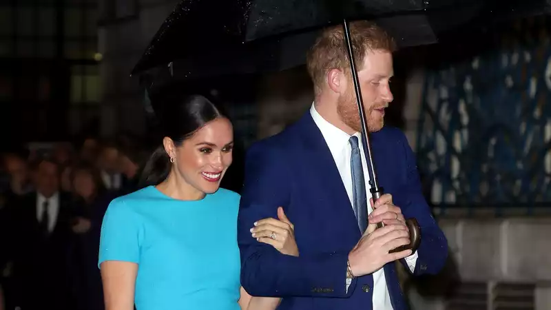 Meghan Markle Wears Bold Cerulean Gown to Endeavor Foundation Awards