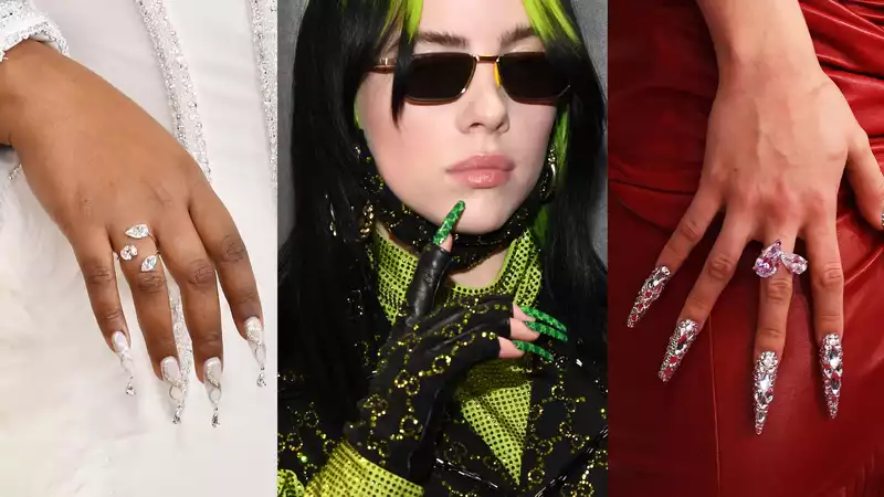 Screenshot-worthy nail art galore at the Grammy Awards!