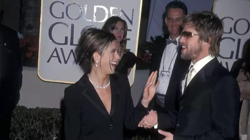 Brad Pitt calls Jennifer Aniston a "really good friend" at the Golden Globes.