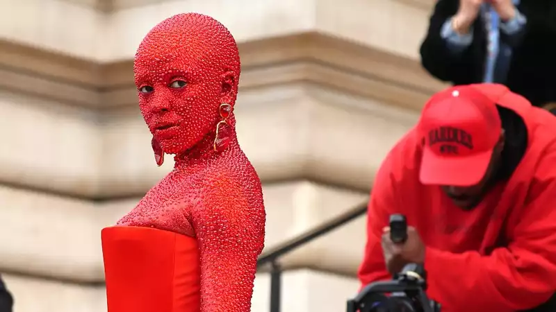 Doja Cat in Red Hot for Schiaparelli's Spring 2023 Couture Show