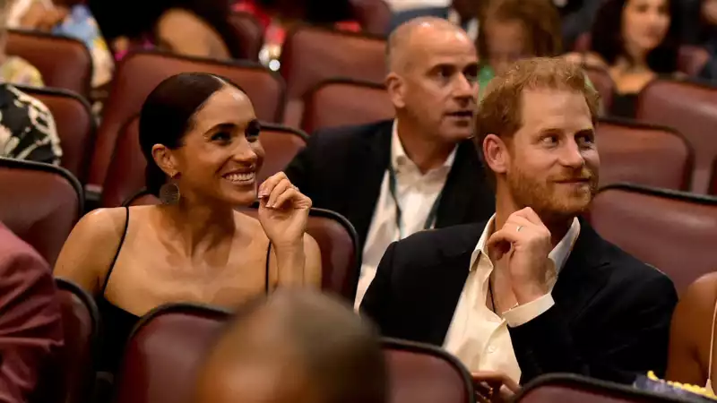 Prince Harry and Meghan Markle at the premiere of "Bob Marley: One Love" in Jamaica.