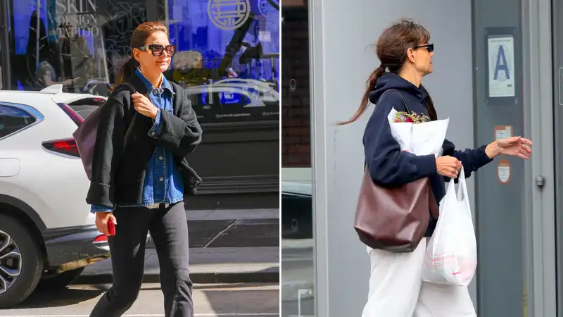 Katie Holmes' everyday tote bag is the key to her relevant style.