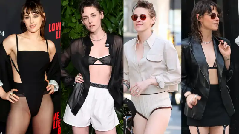 Kristen Stewart wants to "shock" the promotional costumes of her films by introducing "female sexuality," which is "not a male gaze."