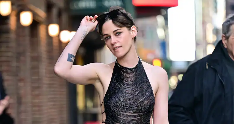 Kristen Stewart turns off 1 punk costume change in 3 days.