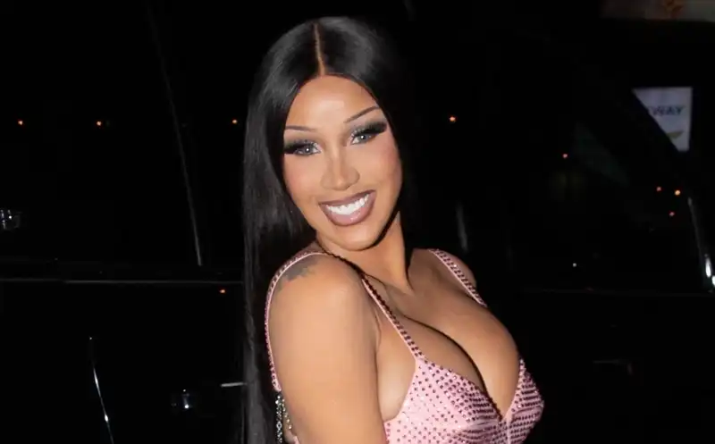 Cardi B Says "Barbicore Isn't Over" in Bubblegum Pink Gown