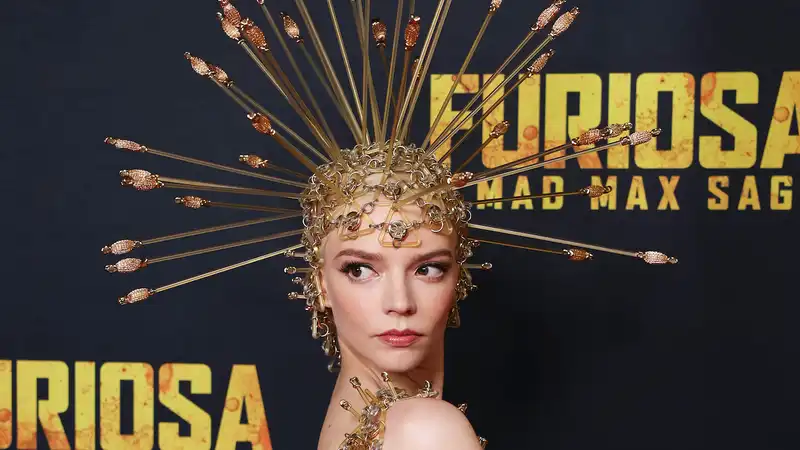 Anja Taylor-Joy Wears the Most See-Through and Spiky Gown at "Furiosa" Premiere