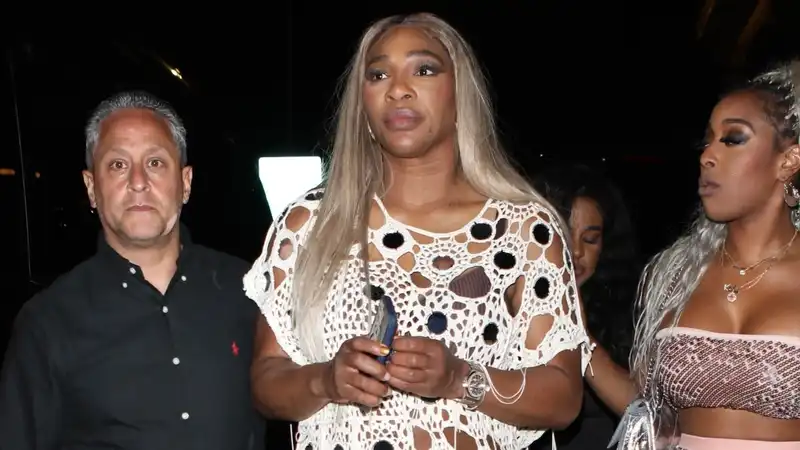 Serena Williams Surprisingly Dressed Nearly Naked in Crochet Mini