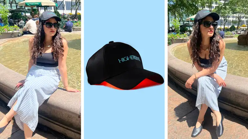 High Dose Red Light Baseball Hat is the ultimate lazy girl hair hack