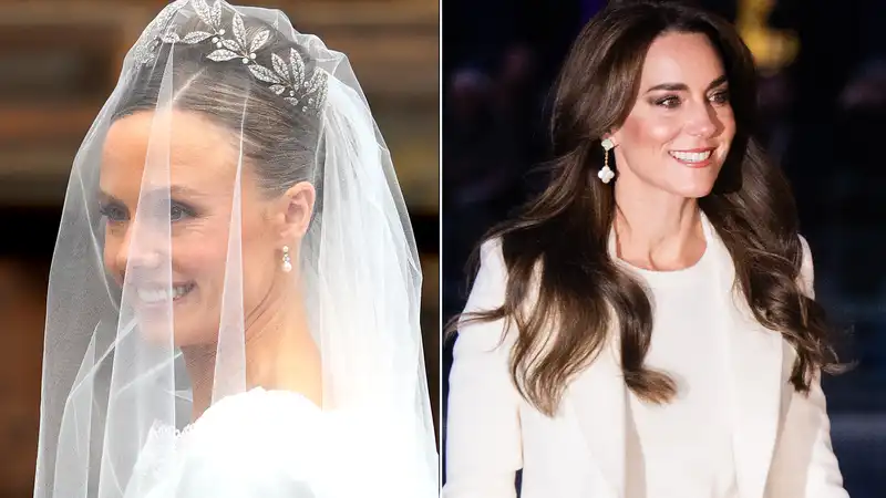 Olivia Henson's wedding day updo was a subtle homage to Kate Middleton