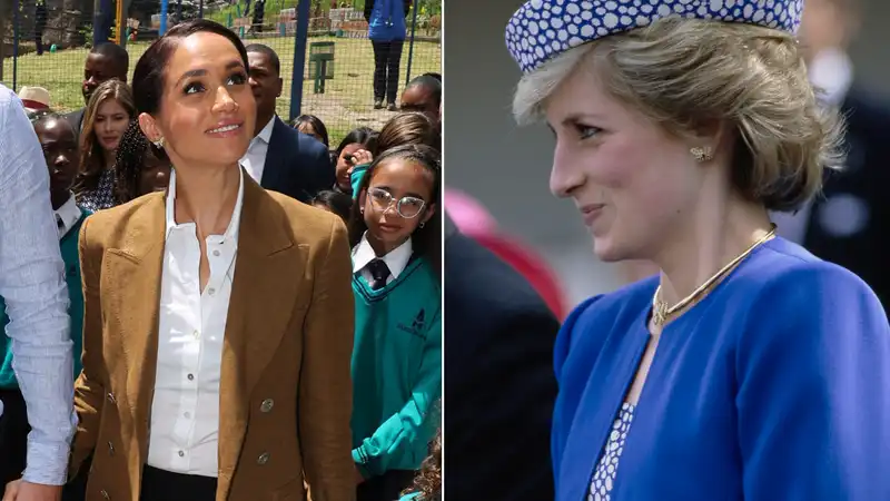 Princess Diana's butterfly earrings make a sentimental comeback in Meghan Markle's new Columbia attire