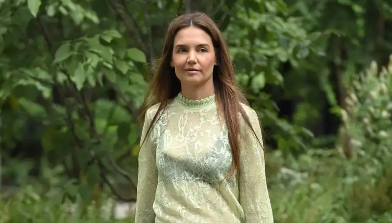 Katie Holmes Travels Back in Time to 2010 with Controversial Fall Denim Trend and Revealing Bra Top