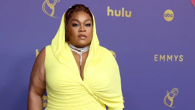 Davine Joy Randolph's neon yellow 2024 Emmy red carpet dress confirms she is a fashion force to be reckoned with