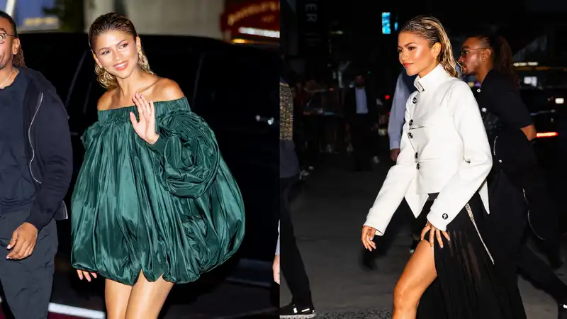 Zendaya Swaps Regal Burberry Gown for Louis Vuitton Bubble Dress in Successful Late-Night Outfit Change