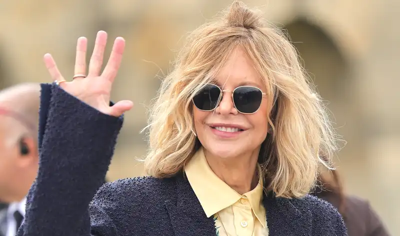 Meg Ryan makes a comeback at Paris Fashion Week in Loewe sweatpants