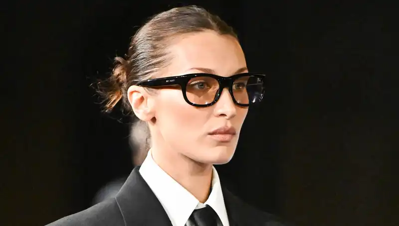 Bella Hadid makes a triumphant return to the Paris Fashion Week runway at Saint Laurent