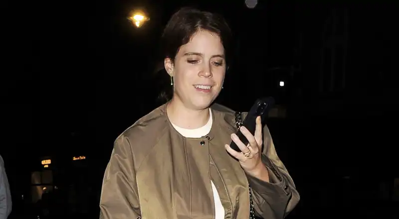 Princess Eugenie, looking royal in a rare Chanel bag and olive bomber jacket