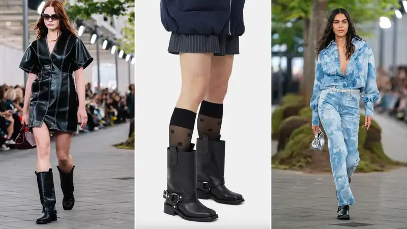 How did Ganni's moto boots break through in street style?